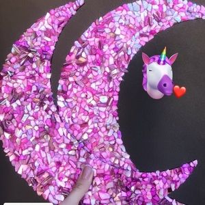 Moon wall hang abalone shells